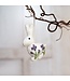 Felt hanger rabbit - with flowers -6 dif. types