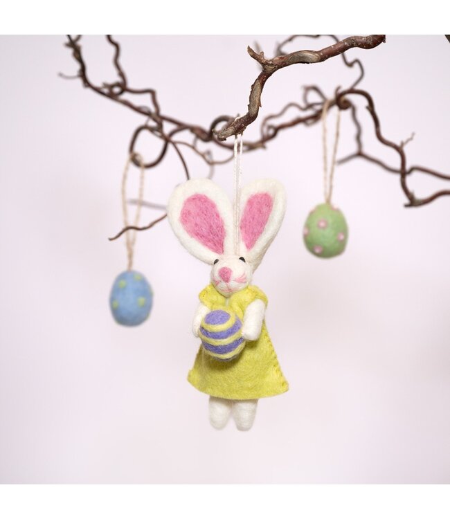Felt hangers Easter bunny with easter egg - set of 6