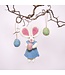 Felt hangers Easter bunny with easter egg - set of 6