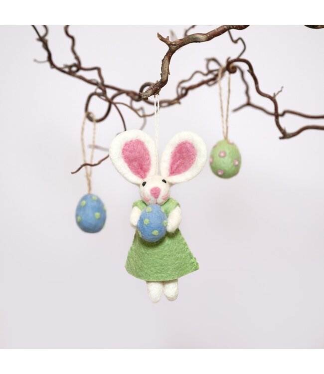Felt hangers Easter bunny with easter egg - set of 6