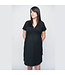 Maternity nightgown black organic cotton - small (size 36)