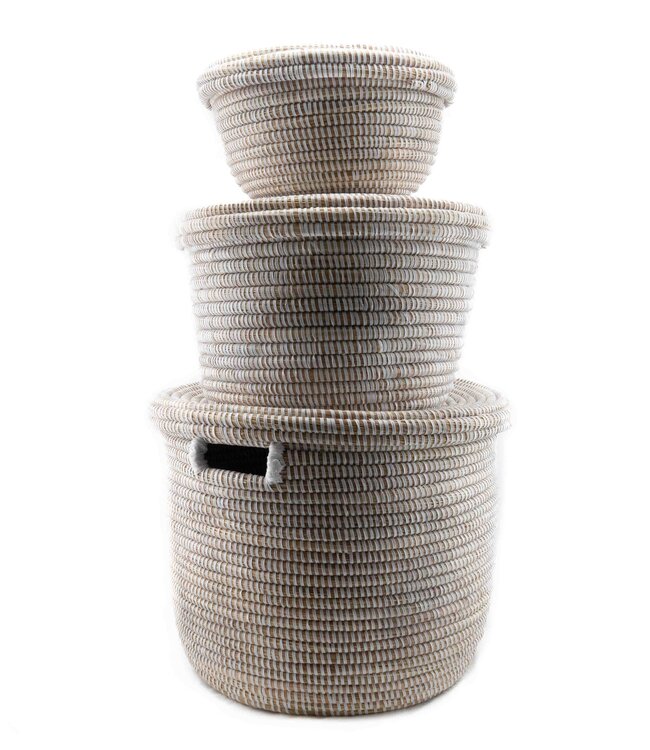 Storage basket with lid Small -  D26 xH15 cm