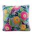 Only Natural Blue design cushion with embroidery - flowers 45x45cm