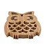 Wooden coaster  Owl shape - 20 x 14 x 1,5 cm