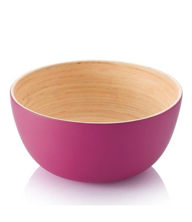 Bamboo bowl round D 14cm pink