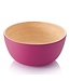 Bamboo bowl round D 14cm pink