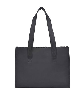 MYOMY My paper bag - leren handtas off black - MYOMY