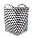 FairForward Basket blue-grey-beige plastic Graphic h 35cm