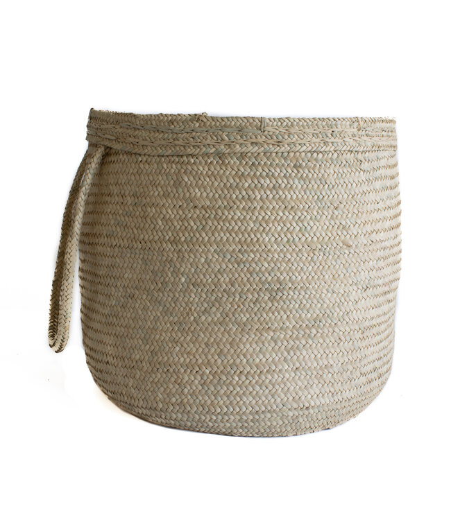 Decorative basket palmleave H33xD33cm
