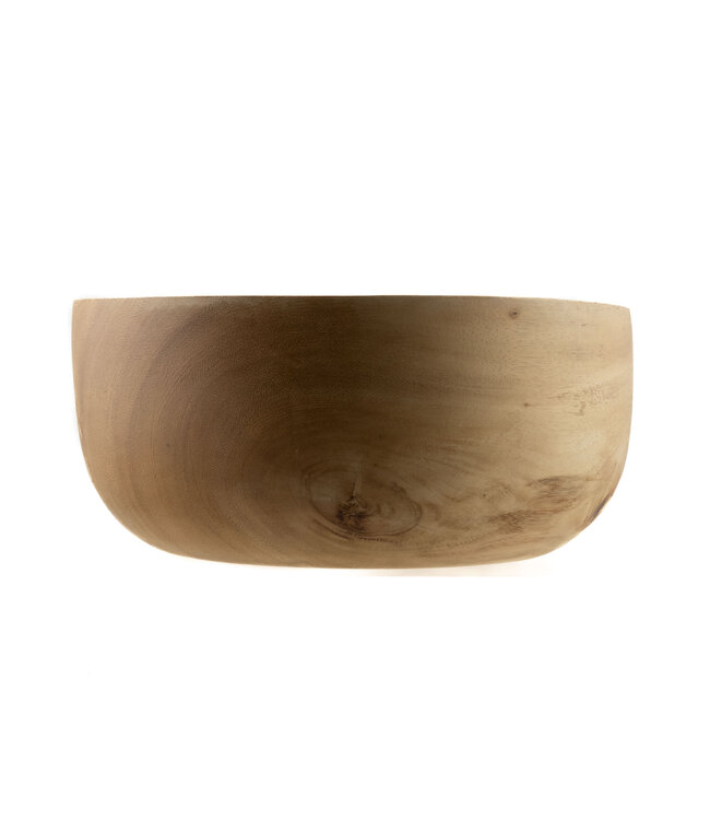 Houten schaal D25 cm rustiek gebleekt