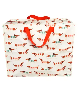 Rex London Big storage bag recycled plastic 55cm Sausage dogs