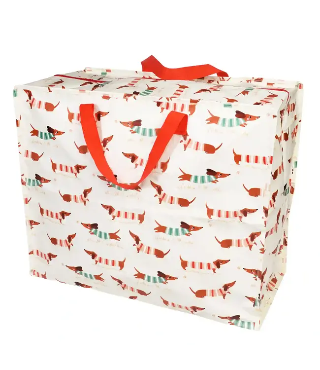 Big storage bag recycled plastic 55cm Sausage dogs