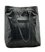 Eco leren schoudertas Golo zwart 40x35 cm