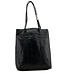 Eco leather shoulder bag Golo black 40x35 cm