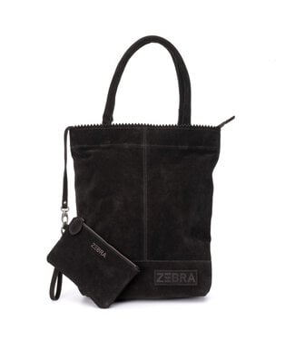 Zebra trends Suede shopper black (genuine leather)