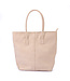 Natural shopper pink suedine with zipper W 45 x H 35cm