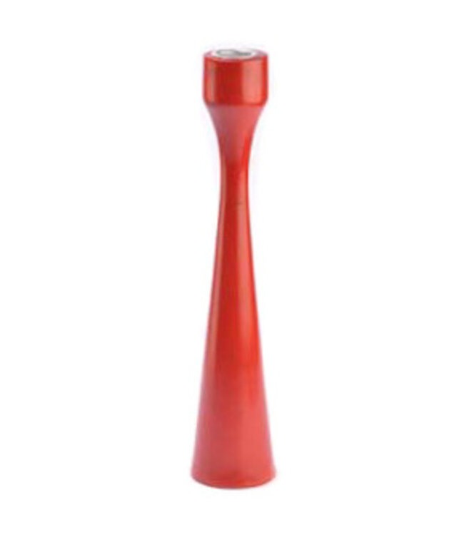 Wooden candleholder 30 cm red