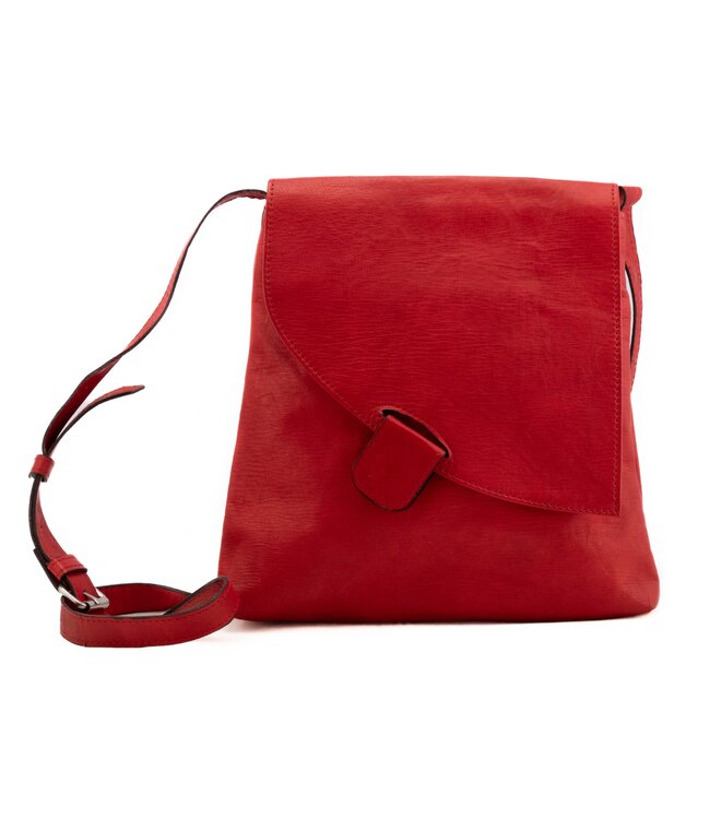 Eco leather bag - red- 25x25cm