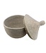 Rieten tajine mand met deksel wit D30 x H30 cm