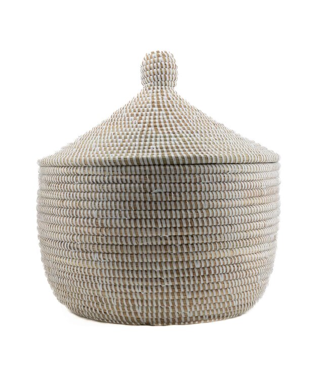Straw tajine basket - white 30 cm