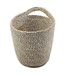 Fair Forward Jute basket H 15 cm x D 14 cm beige-white