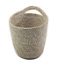 FairForward Jute basket H 15 cm x D 14 cm beige-white