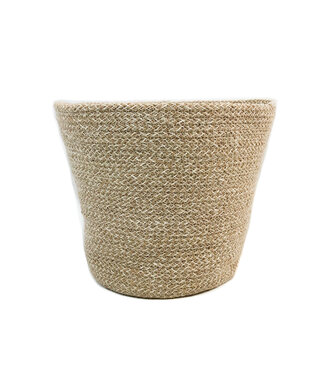 Fair Forward Jute basket H 22 cm x D 25 cm beige-white