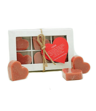 Soap-n-Scent Giftbox with 6 heart shaped soaps Love
