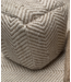 Rocaflor Poef zeegras vierkant naturel-zigzag - 40x40x40 zigzag