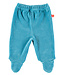 Baby trousers with feet velour denim blue