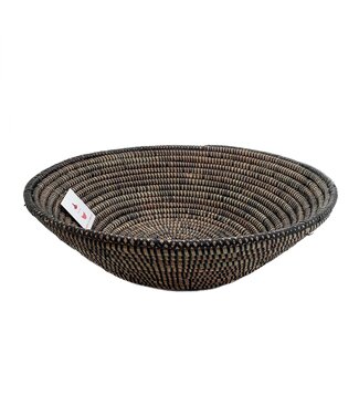 Teranga Wicker bowl - basket black - diameter 42 x height 12 cm