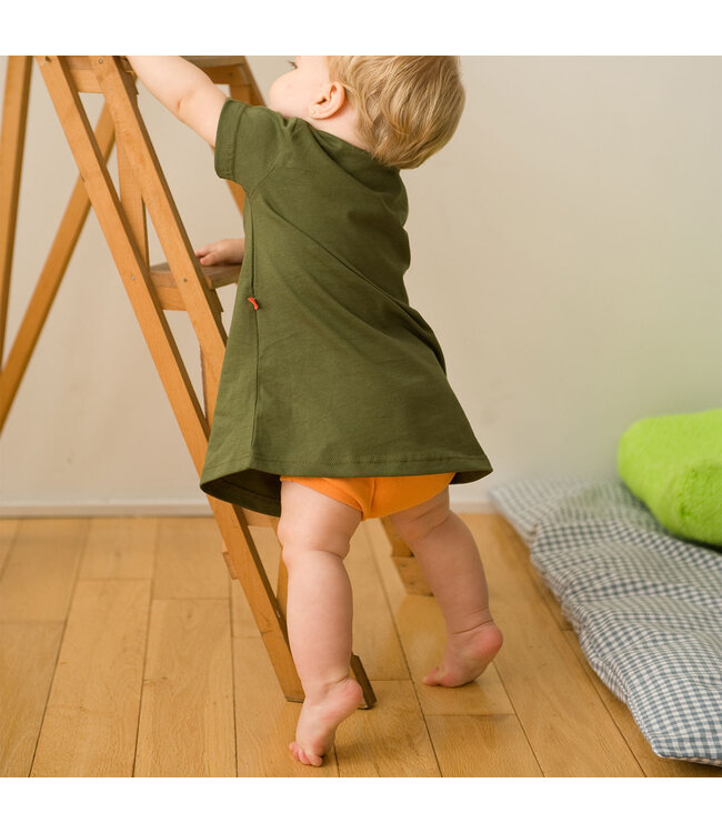 Baby summer dress organic cotton grey fidd sizes