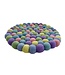 Felt coaster pastel colours -  D20 cm