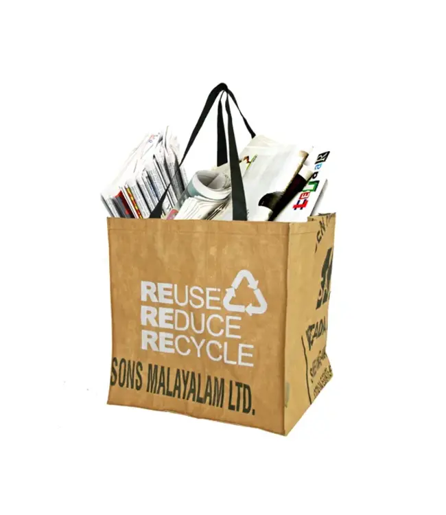 Tas voor lege flessen - oud papier e.d.  gerecyclede theezakken