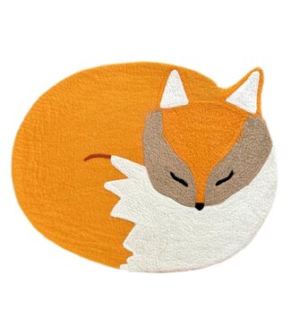 BeYoona Vloerkleedje vilt - Oranje vos - 77 x 62 cm