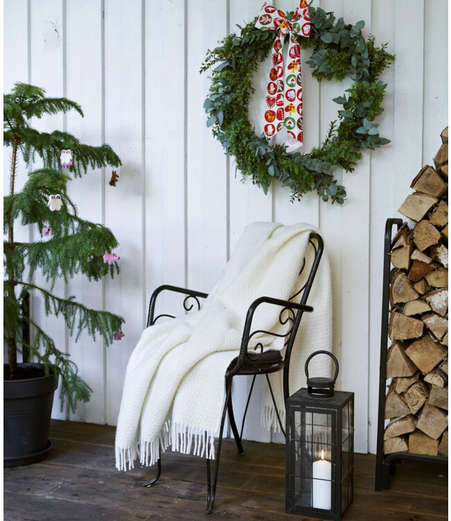 Plaid eco wol Knut - Smokey blue 200x130 cm