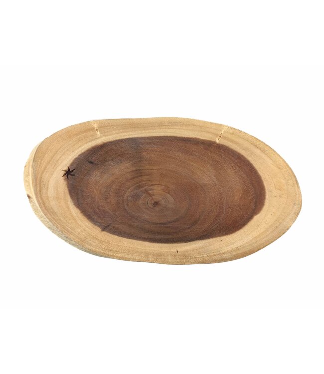 Oval wooden plate 40x20x2 cm