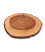 Kanika Houten bord met schors diameter 20-22 x 2 cm