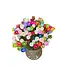 Zijden bloemen multicolour - set van 12 stuks