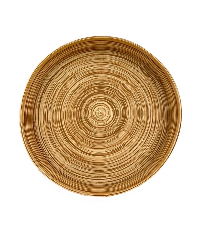 Bamboo bowl - serving tray round diameter 30 cm