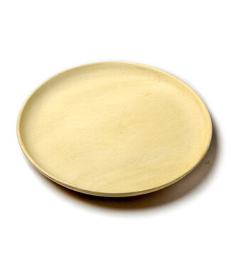 Kinta Wooden plate bleached 28 cm flat