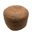 Rocaflor Poef rond geweven jute - hoogte 35 x diameter 50 cm (M)