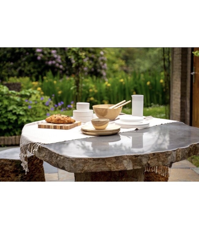 Wooden bowl mat tapered blond 25 cm