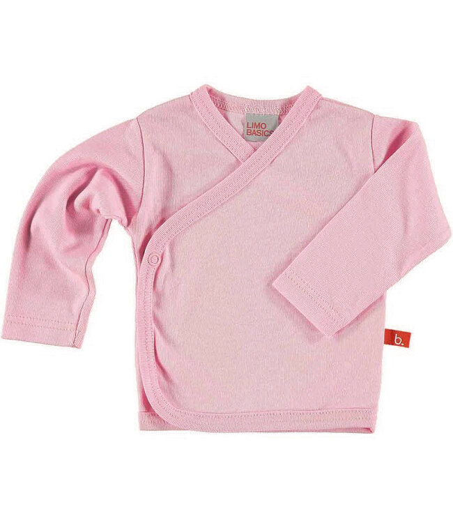 Limobasics pack met roze trui, broek, slab en muts, mt 56