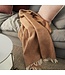 Plaid eco wool Knut nougat - noga brown 200x130 cm