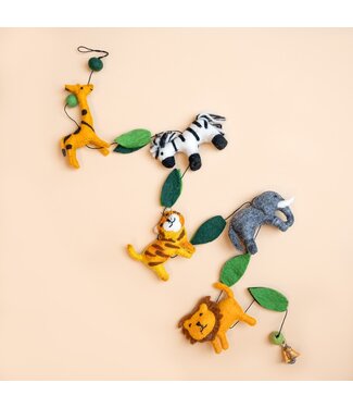 SjaalmetVerhaal Vilten slinger jungledieren 150 cm