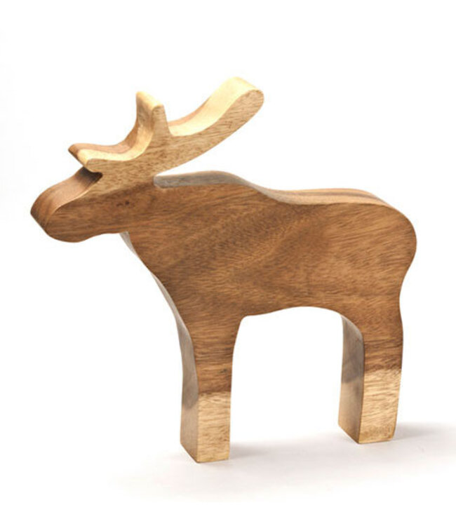 Wooden moose 25x25x4 cm large
