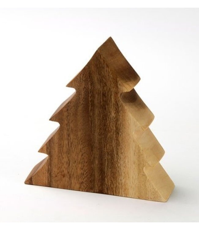 Wooden xmas tree - medium - 15 cm