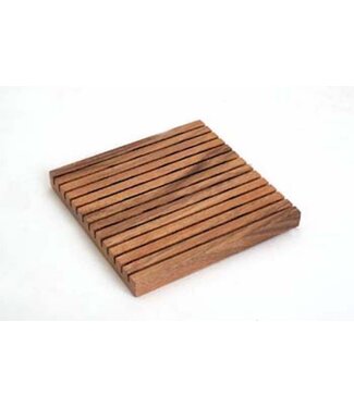 Kinta Onderzetter acaciahout vierkant 18x18x2cm