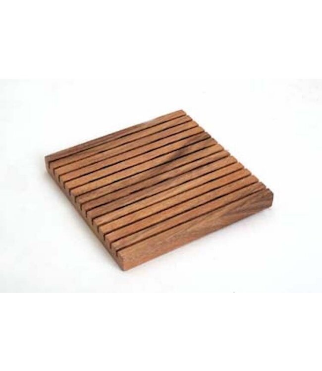 Wooden coaster square 18x18x2 cm